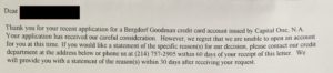 Credit Fraud Letter